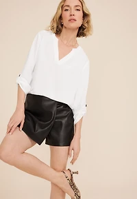 Atwood 3/4 Sleeve Popover Blouse