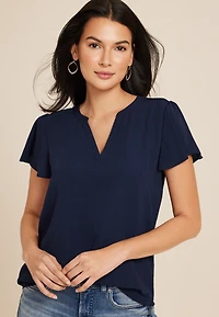 Atwood Flutter Sleeve Blouse