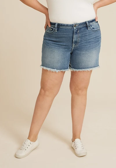 Plus Vigoss® High Rise Thick Stitch Pocket 5in Short