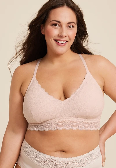 Vintage Lace Butterfly Back Bralette