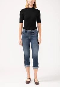 Silver Jeans Co.® Suki Curvy Mid Rise Luxe Stretch Capri