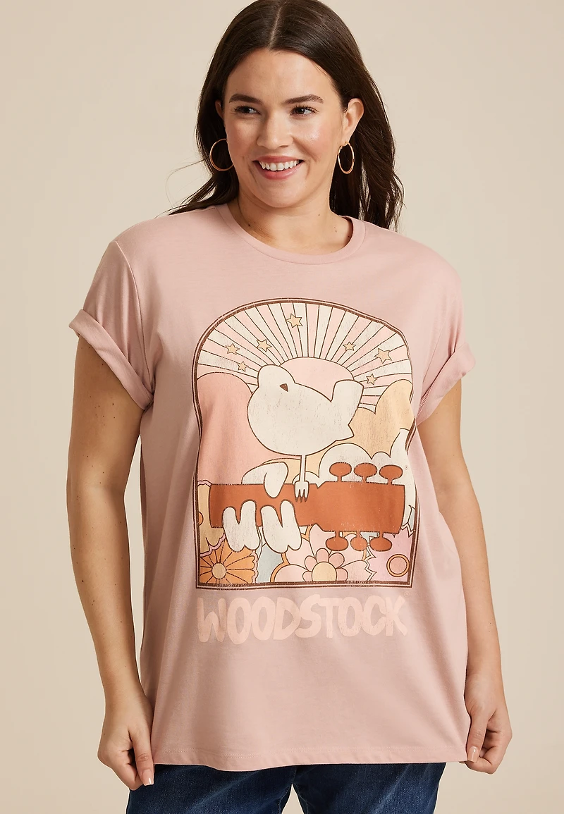 Plus Woodstock Relaxed Fit Graphic Tee