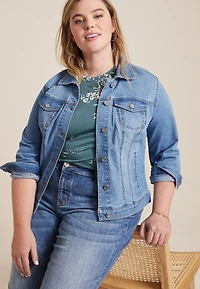 Plus Denim Jacket