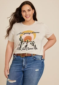 Plus Aint Going Down Til The Sun Comes Up Classic Fit Graphic Tee