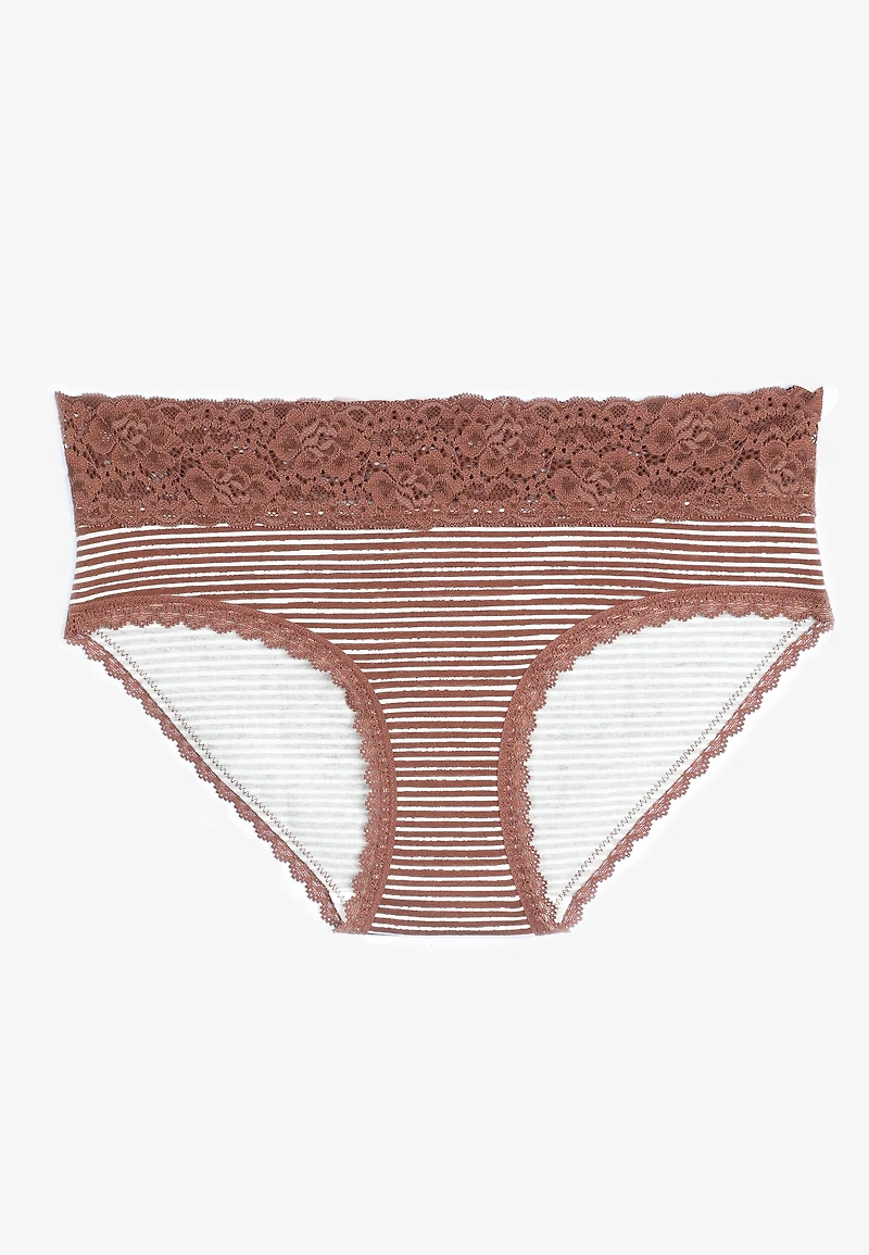 Simply Comfy Cotton Striped Hipster Panty
