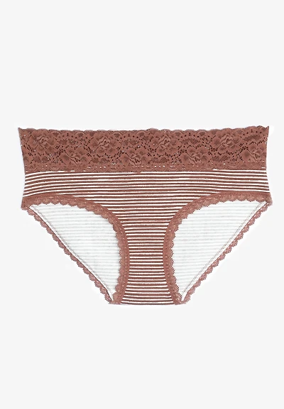 Simply Comfy Cotton Striped Hipster Panty