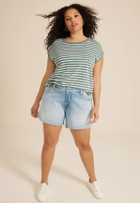 Plus Size m jeans by maurices™ High Rise Ripped 5in Short