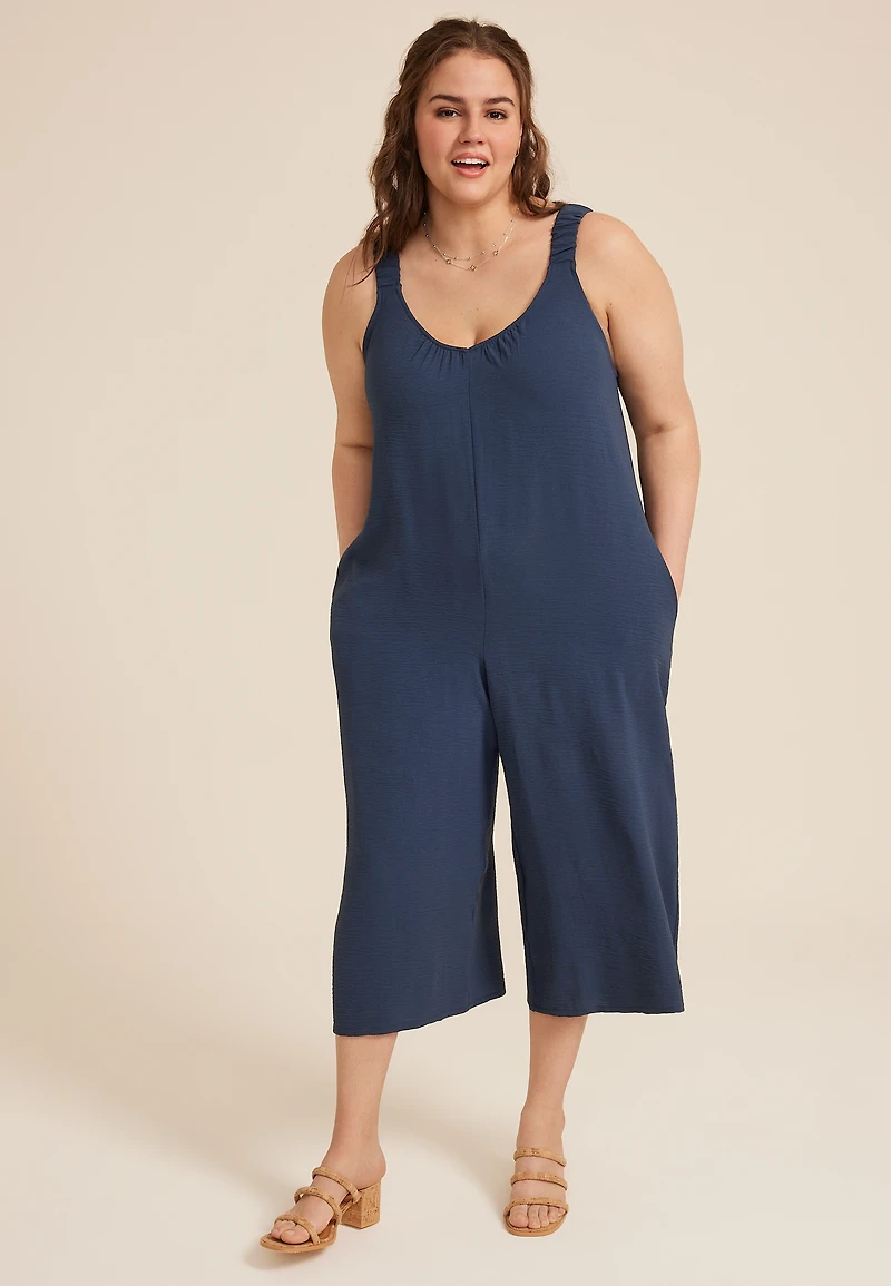 Plus Size Cool Crepe Jumpsuit
