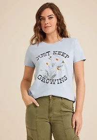 Just Keep Growing Classic Fit Graphic Tee