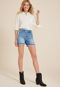 Everflex™ High Rise Cuffed Hem 5in Shorts