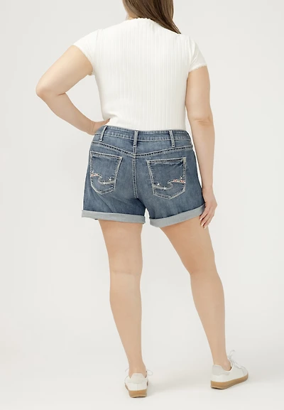 Plus Silver Jeans Co.® Mid Rise Luxe Stretch Americana 5.5in Boyfriend Short