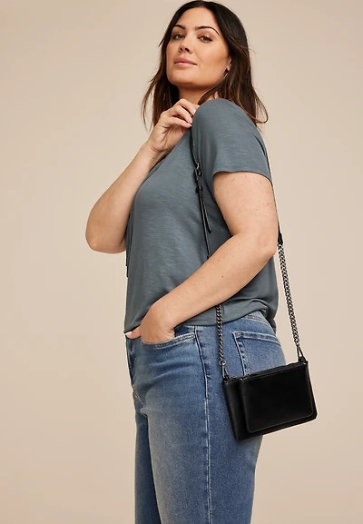 Double Pocket Crossbody Bag