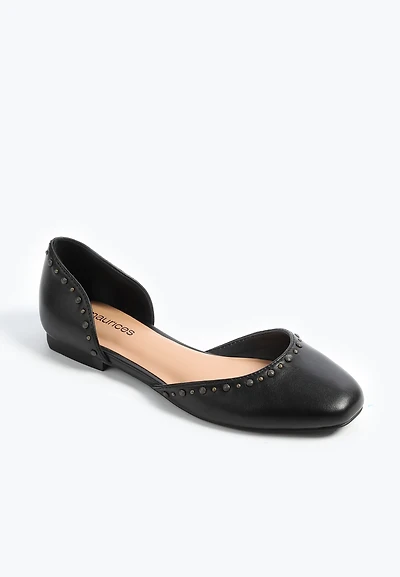 SuperCush Greta Studded D'Orsay Flat