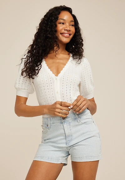 m jeans by maurices™ Striped High Rise 3.5in Short