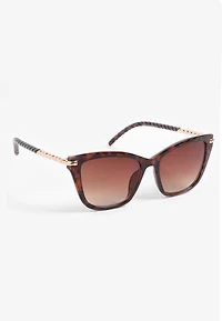 Twisted Temple Cateye Sunglasses