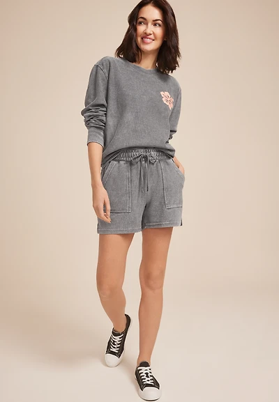 Corded Ribbed High Rise 4in Short