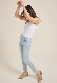 m jeans by maurices™ Light High Rise Ripped Hem Ankle Jegging