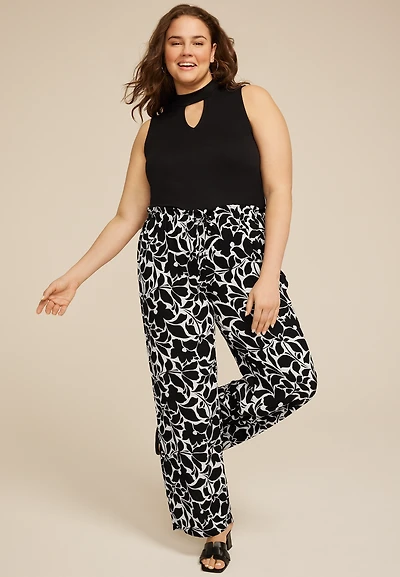 Plus Palazzo Wide Leg Pant