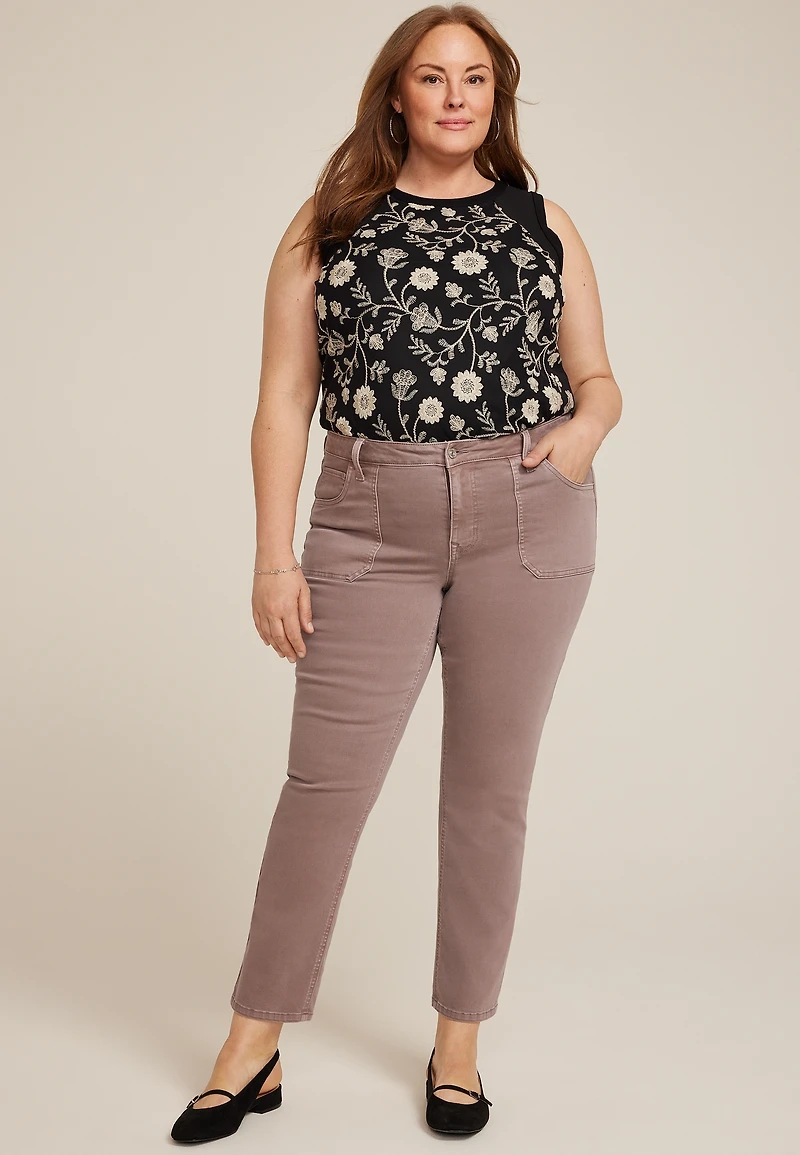 Plus m jeans by maurices™ Slim Straight Ankle High Rise Jean