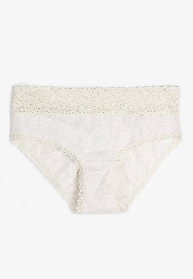 Simply Comfy Cotton Heathered Hipster Panty