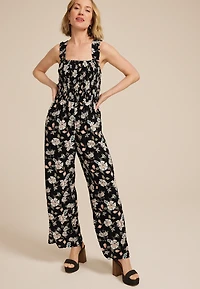 Floral Smocked Jumpsuit