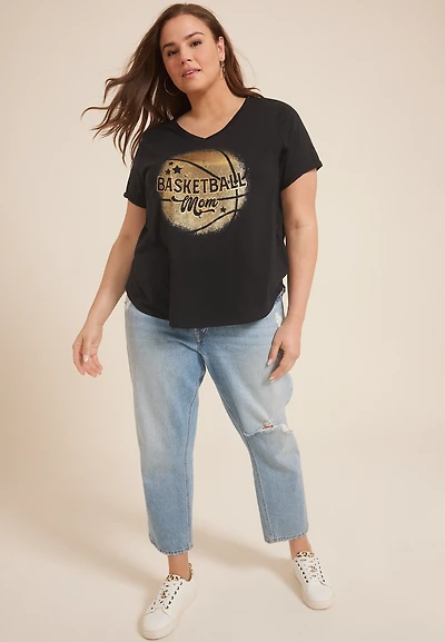 Plus Basketball Mom Classic Fit Graphic Tee