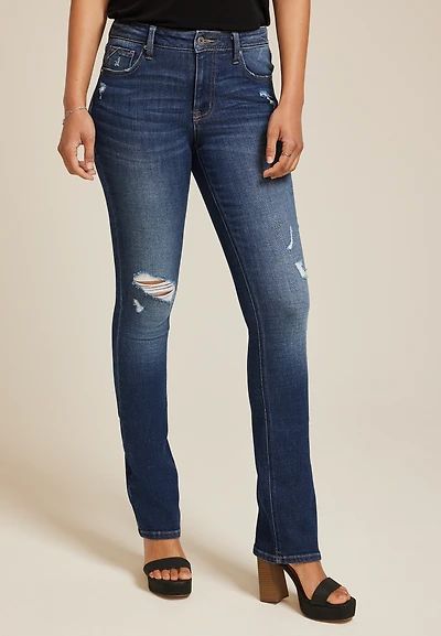 edgely™ Mid Rise Ripped Slim Boot Jean
