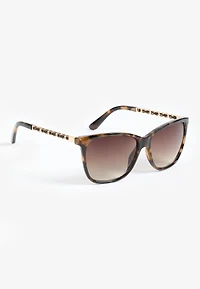 Torte And Gold Chain Link Cat Eye Sunglasses