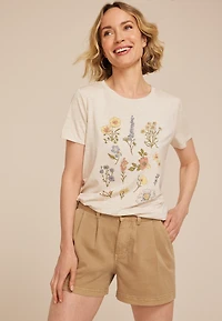 Stacked Floral Classic Fit Graphic Tee