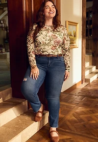 Plus m jeans by maurices™ Dark Mid Rise Slim Straight Jean