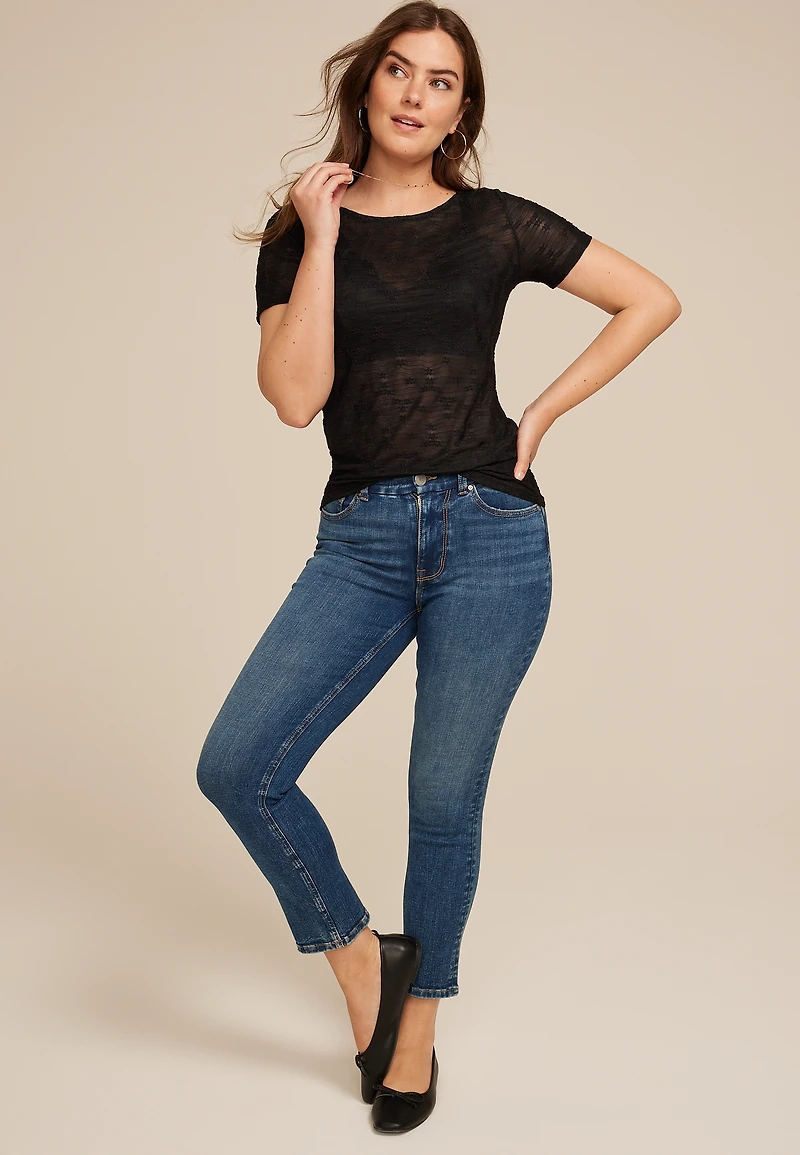 Floral Lace Embroidered Top