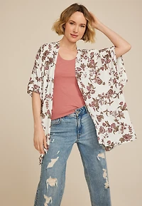 Georgette Floral Kimono