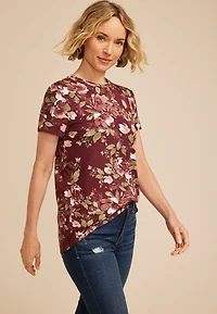 24/7 Kennedy Floral Crew Neck Tee