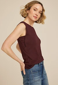 Ribbed Side Gusset Tank Top