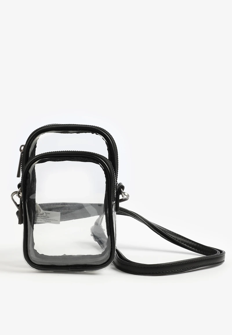 Clear North South Crossbody Bag