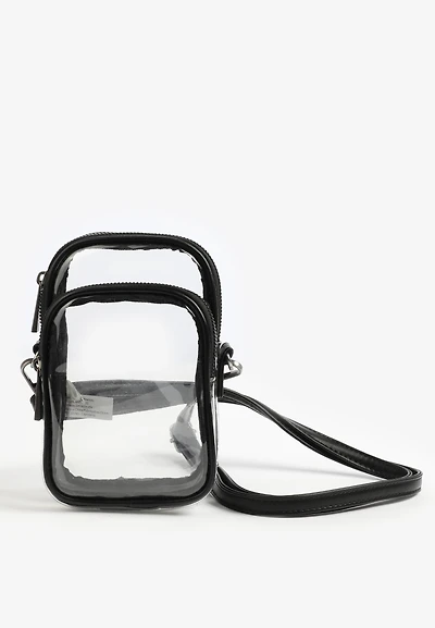 Clear North South Crossbody Bag