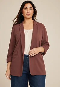 Plus Size Versa 3/4 Sleeve Blazer