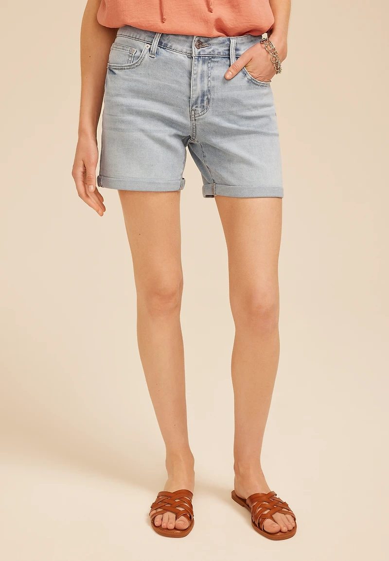 m jeans by maurices™ Mid Rise Rolled Hem 5in Short