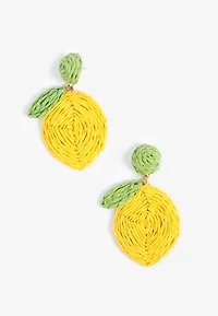 Raffia Lemon Drops Earrings