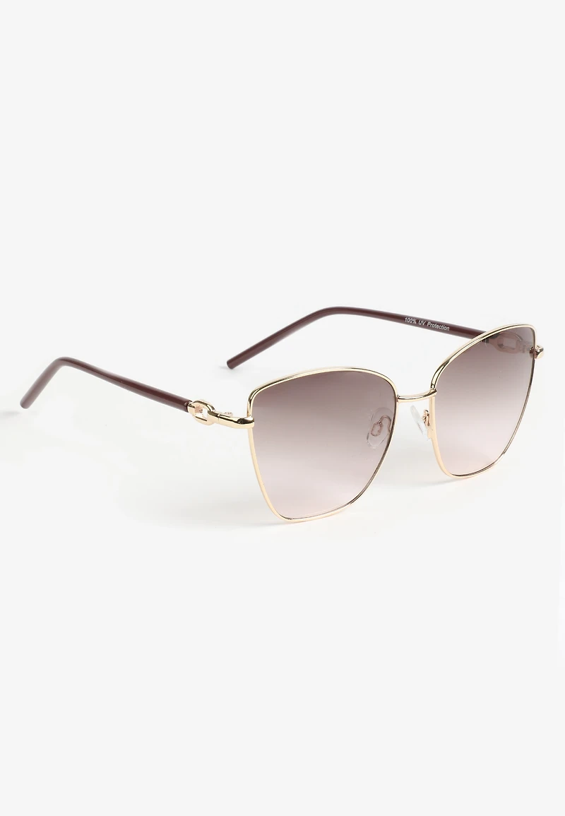 Mauve Square Cateye Sunglasses
