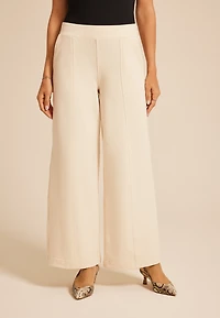Knit High Rise Wide Leg Pant