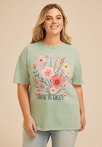 Plus Grow Grace Relaxed Graphic Tee