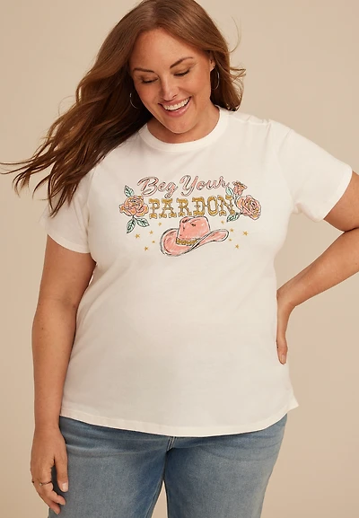Plus Beg Your Pardon Classic Fit Graphic Tee