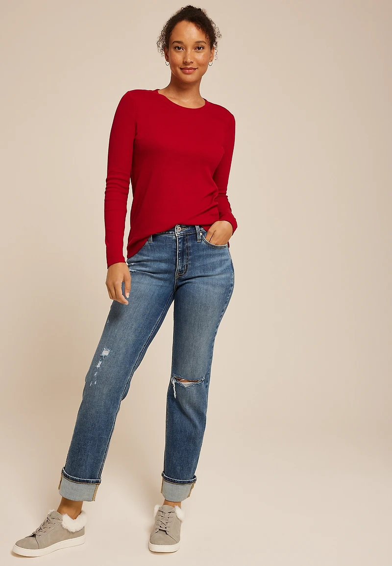 24/7 Ada Ribbed Long Sleeve Tee