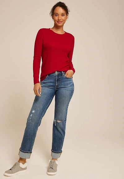 24/7 Ada Ribbed Long Sleeve Tee