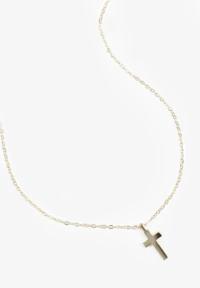 Classic Gold Cross Pendant Necklace
