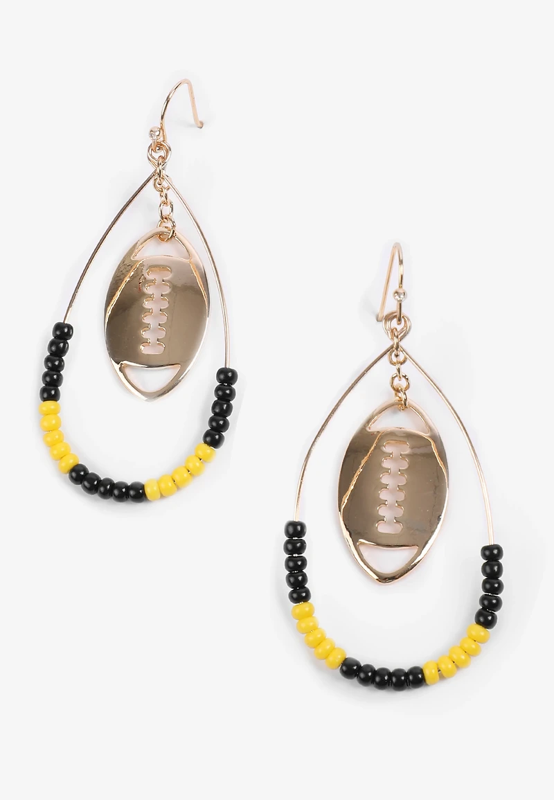 Game Day And Beaded Teardrop Earrings