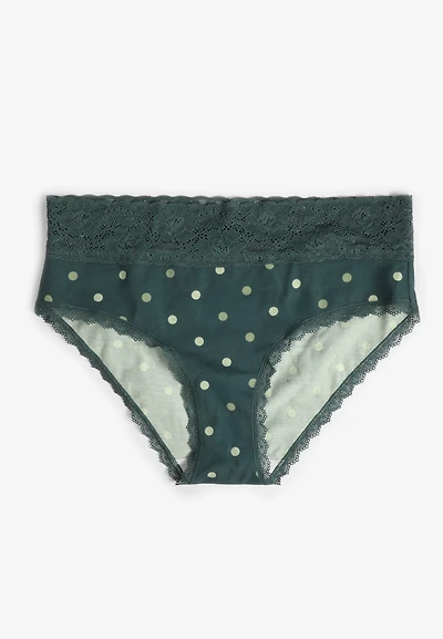 Simply Comfy Cotton Polka Dot Hipster Panty
