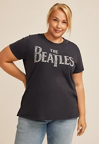 Plus The Beatles Floral Classic Fit Graphic Tee