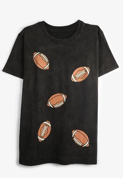 Plus Football Oversized Fit Graphic Tee